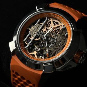 Jacob & Co. Epic X Ram Janmabhoomi Edition watch with an orange rubber strap Swiss Grade