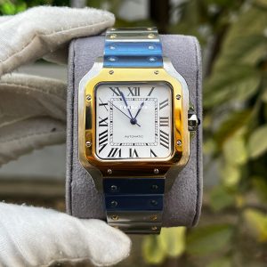 Cartier Santos yellow gold bezel. Master Grade