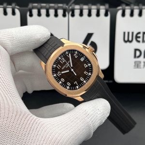 Patek Philippe Aquanaut 5167R-001 watch in rose gold with a brown embossed dial and a matching strap Swiss 1:1