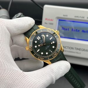 Omega Seamaster Diver 300M Co-Axial Master Chronometer ,green ceramic dial, and green rubber strap. Swiss 1:1