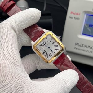 Cartier Santos-Dumont watch with a steel case,  rose gold bezel swiss 1:1 grade