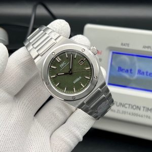 IWC Ingenieur Automatic 40mm stainless steel watch, specifically the green dial "Sonny Hayes Edition" inspired by the film F1 Swiss 1:1 Grade