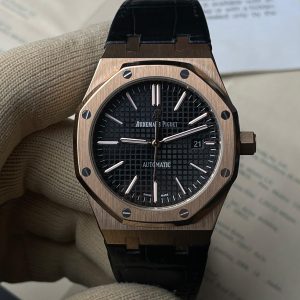 Audemars Piguet Royal Oak  rose gold case and black dial  European grade