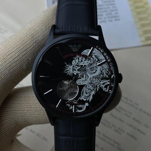 Emporio Armani AR60046  bold tiger graphic on a black dial