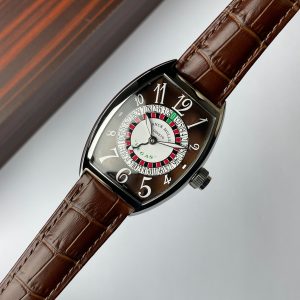 This Franck Muller Cintrée Curvex Vegas watch features a unique working roulette wheel complication on the dial Master grade