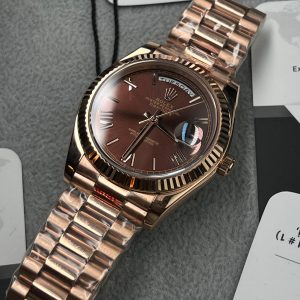 Rolex Day-Date rose gold and chocolate dial Master Grade