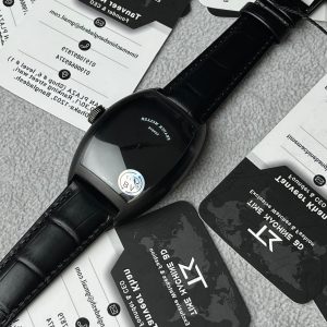 Franck Muller Curvex black leather strap Master Grade