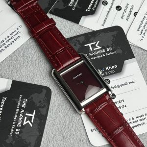 Cartier Tank burgundy lacquered dial Master Grade