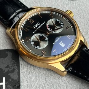 IWC Portugieser Automatic black dial and gold case Master Grade