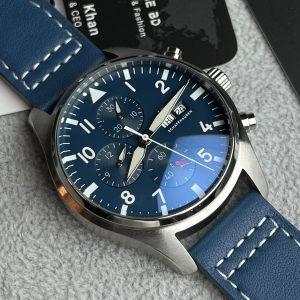 IWC Pilot's Watch Chronograph with a blue dial master grade