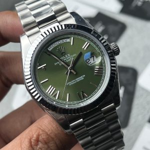 Rolex Day-Date 40  white gold with olive green dial Master Grade