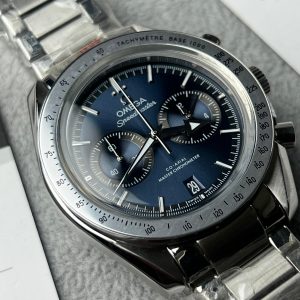 Omega Speedmaster '57 chronograph  striking blue sunray dial Euro Grade